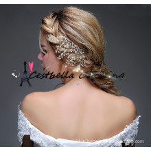 2016 новый дизайн ручной работы Золотая жемчужина сплава головной убор свадебный волосы заколки для волос аксессуары